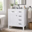 Meuble-lavabo de 30 po sans lavabo, base d'armoire seulement, armoire de salle de bain avec tiroirs, structure solide et panneau de fibres à densité moyenne-126233944