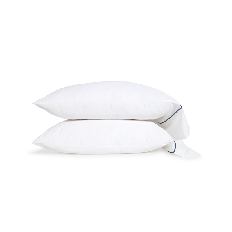 Sheena Sheet Set, White/Navy, Twin