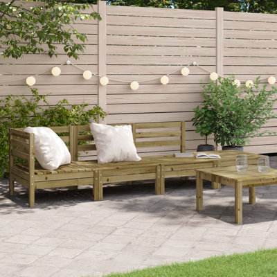 Lucian 254cm Wide Wood Patio Sofa