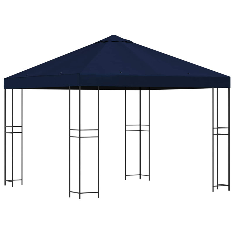 vidaXL Garden Gazebo Polyester and Steel, Blue