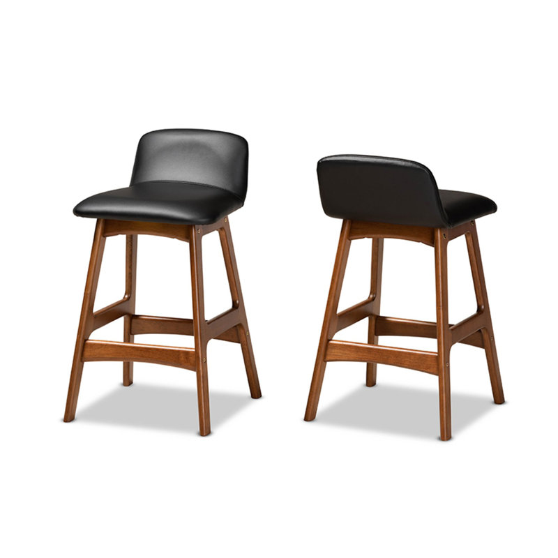 Upholstered Counter Stool with Solid Wood Frame, Counter Stool (23.6” Seat Height)