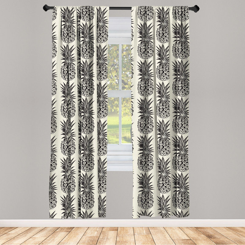 Tropical Semi-Sheer Rod Pocket Sliding Panel, 28" x 84"