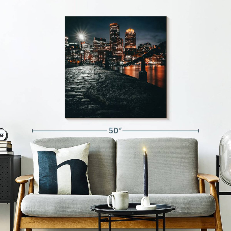 Nicci, horizon de nuit de Boston, H 30 po x l 30 po