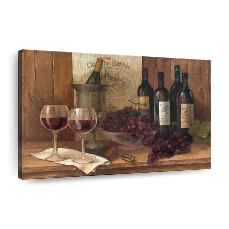 «Vintage Red Wine», reproduction sur toile, L 20 po x H 30 po