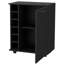 Chariot-bar moderne noir avec 6 tablettes et espace de rangement pratique et élégant-842039438