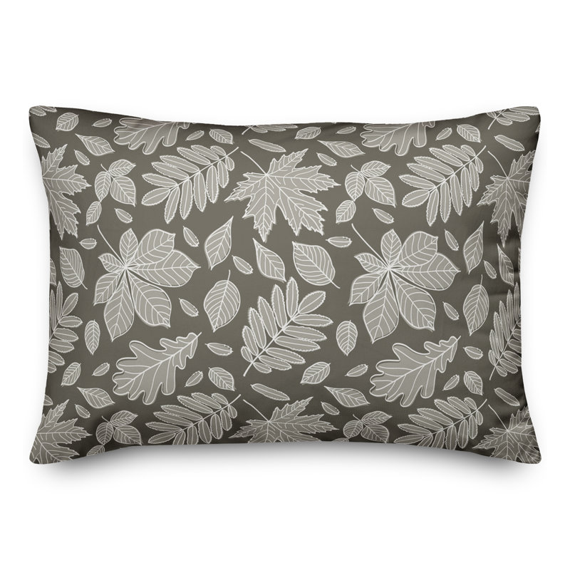 Leaf Pattern Rectangular Pillow Cover & Insert