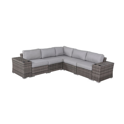 Biles 7-Piece Sectional Seating Group with Cushions by Red Barrel Studio
