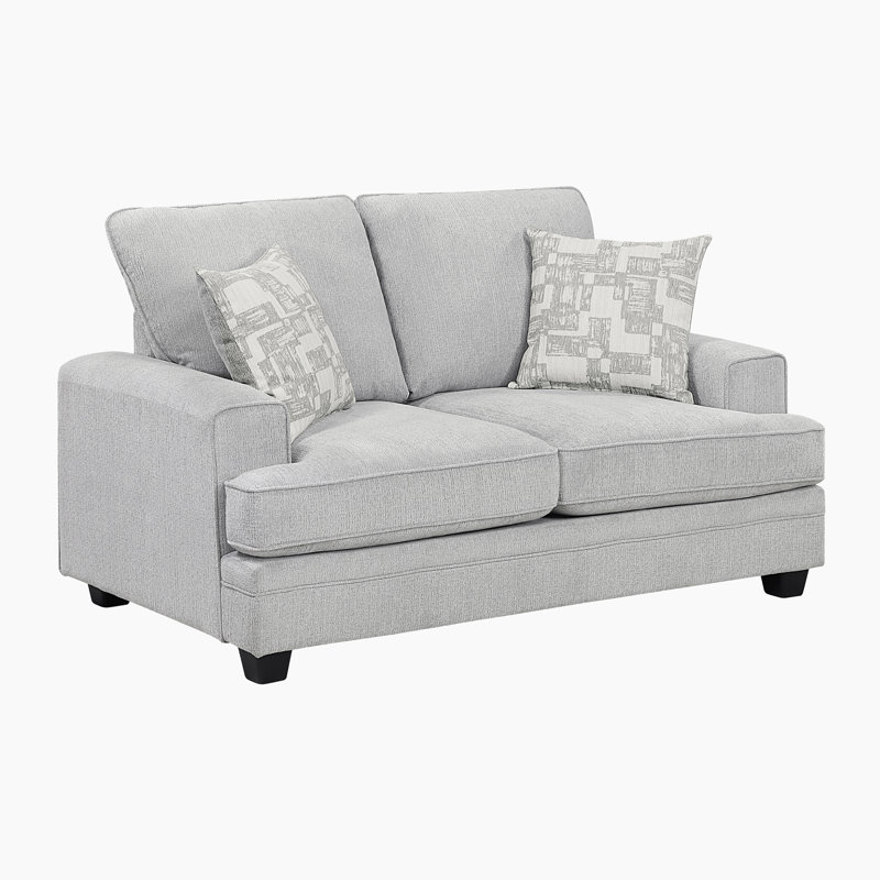 Zehr Modern & Contemporary 2-Piece Living Room Set with Luxurious Chenille Fabric Upholstery, Reversible Cushions & Superior Foam over Pocket Coils Comfort