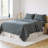 Slate Gray Linen Full Double Flat Sheet