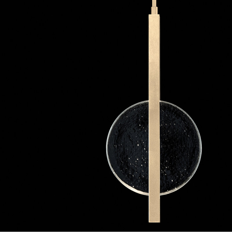 Selene 1 - Light LED Single Pendant, Soft Gold