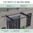 Palram - Canopia Neo 8' W x 3' D Polycarbonate Polymer Stationary Slope Door and Window Awning Gray/Diffused Clear-94128927