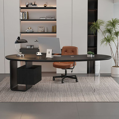 Modern Cashew-Shaped Executive Desk