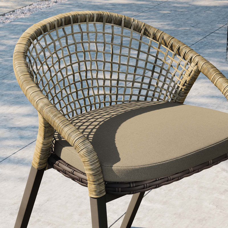 Chaises de salle à manger d'extérieur Meadow, Naturel / taupe