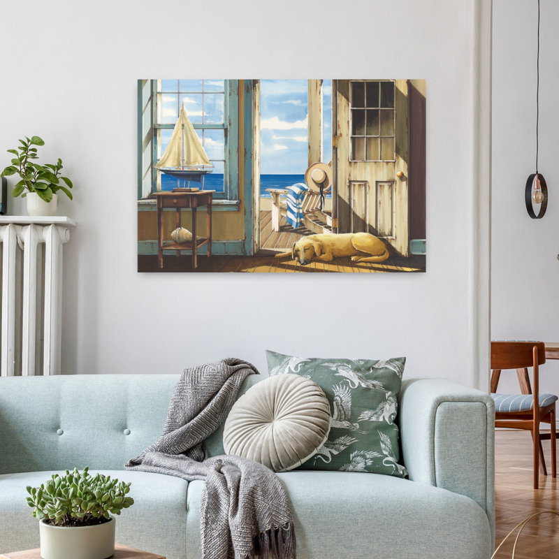 Enjoying the Sea Breeze 1 Piece Wrapped Canvas Wall Art, 60.96cm H x 91.44cm W