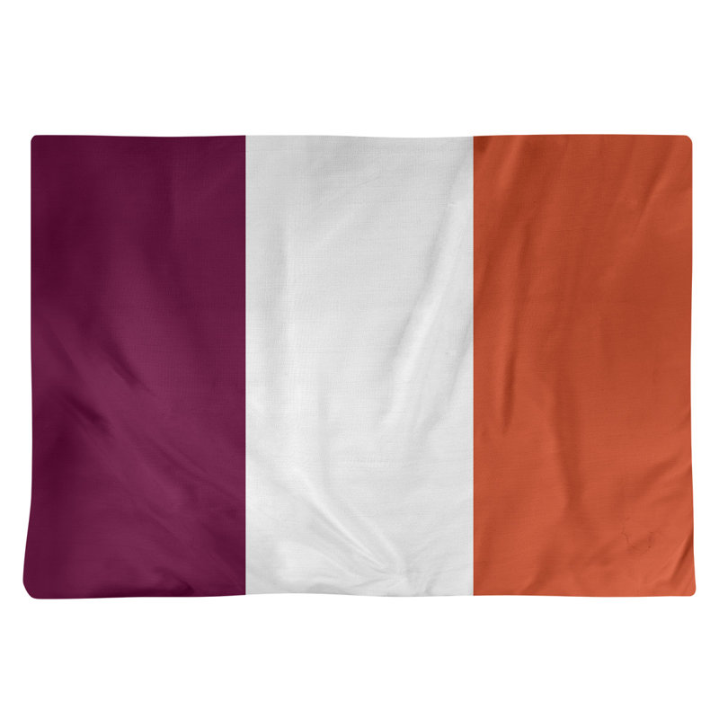 Récapitulatif de 18 po Virginia Turkey, Blanc / Orange, Polyester sergé