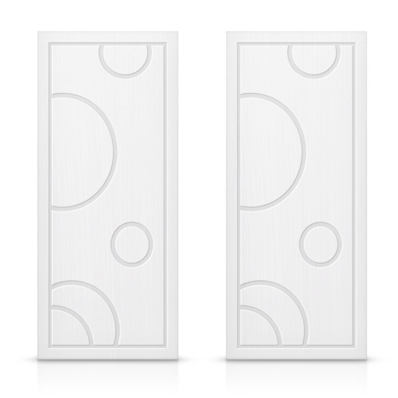 Portes de placard coulissantes à panneaux, 48 po x 80 po, Blanc