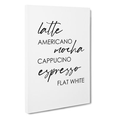 Coffee Types - Wrapped Canvas Print