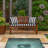 Casual Cushion Outdoor Bench Cushion, Striped Sunbrella Fade-Resistant for Porch Swings, Garden Benches & Settees, 48"W x 18"D, 2.5" thick, Reversible, Maxim Navy-129892896