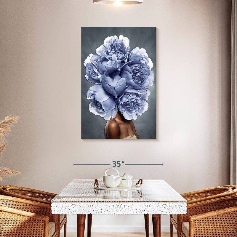 Lady Peony VII sur toile, H 45 po x l 30 po x P 1,25 po
