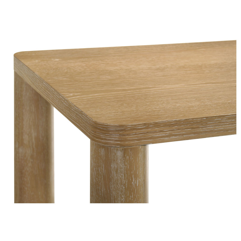 Ensemble de table basse 3 pièces Bryant en chêne clair avec plateau rectangulaire et structure en bois d'hévéa