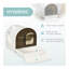 Bac à litière pour chat avec couvercle, bac à litière pour chat d'intérieur avec plateau, pelle, filtre, 17 po x 17 po x 18,5 po-996271210