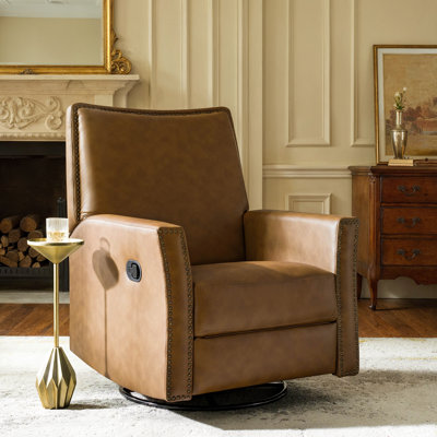 Fauteuil inclinable manuel berçant en cuir Jerseyville