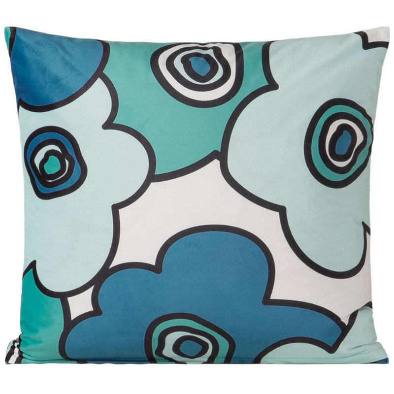 Floral Throw Pillow, 22" x 22"