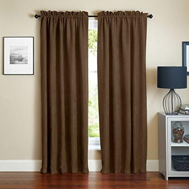Paire de panneaux synthétiques Crownfield, l 52 po x L 108 po, Chocolat
