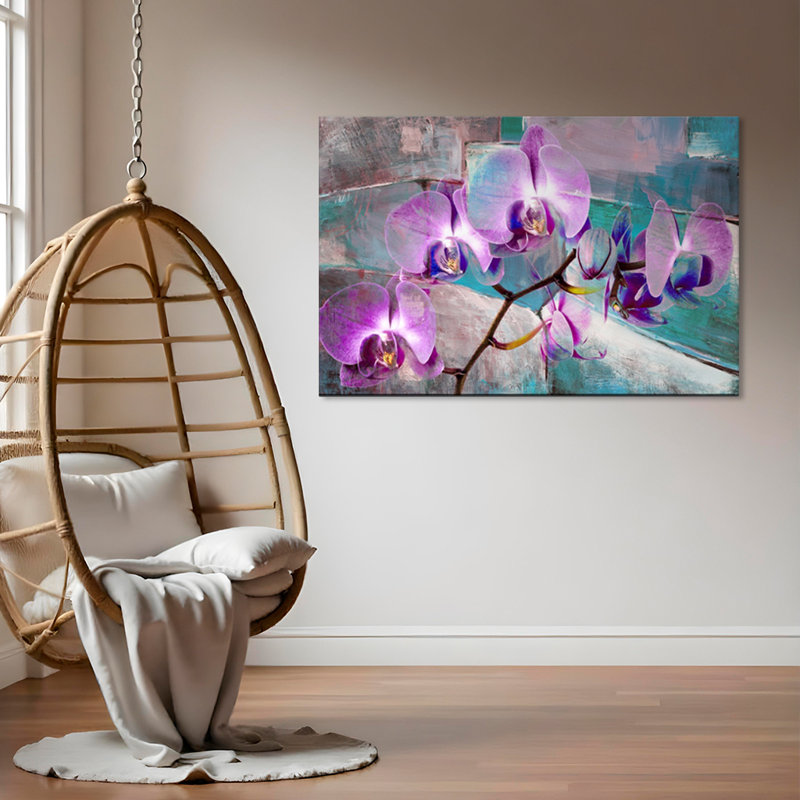 «Painted Petals XIX» par Tristan Scott - reproduction d'art sur toile tendue, H 20 po x l 30 po x P 1,5 po