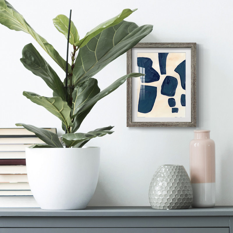 Blue Pieces I -Framed Print