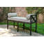 Banc de jardin extérieur en aluminium avec coussins Camden