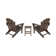 Moncrief 2 - Person Plastic Folding Adirondack Chair with Table