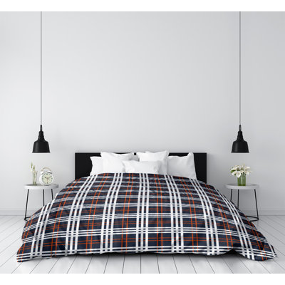 Houston Polyester Plaid Duvet Cover