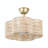 19.7" Scalloped Rattan Ceiling Fan with Remote and Light-399081203