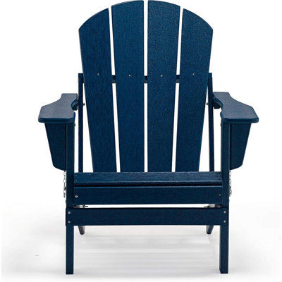 Chaise Adirondack d'extérieur, chaise de foyer d'extérieur en plastique, chaise de jardin pliante résistante aux intempéries pour terrasse extérieure