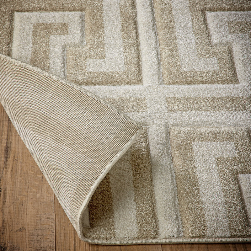 Greek Key Cream Light Beige Rug, Rectangle 160 x 230 cm
