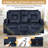 Manual Reclining Loveseat Sofa With Flip-Top Center Console, Charging Ports, Bluetooth Speakers And Cup Holders-1417572202
