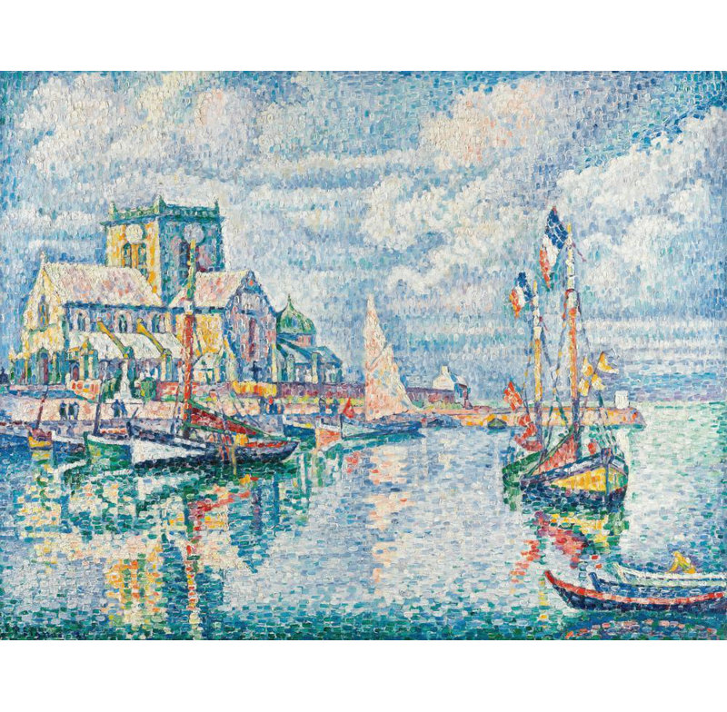 "Barfleur" par Paul Signac - Toile tendue avec châssis, H 18 po x l 14 po