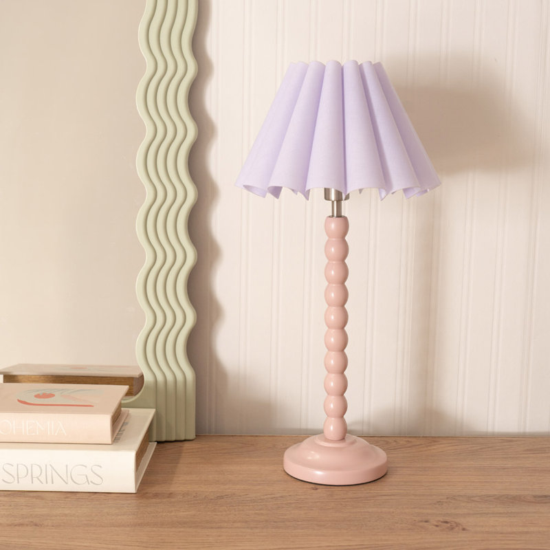 Asayo Wood Table Lamp, Lilac, No, Pink