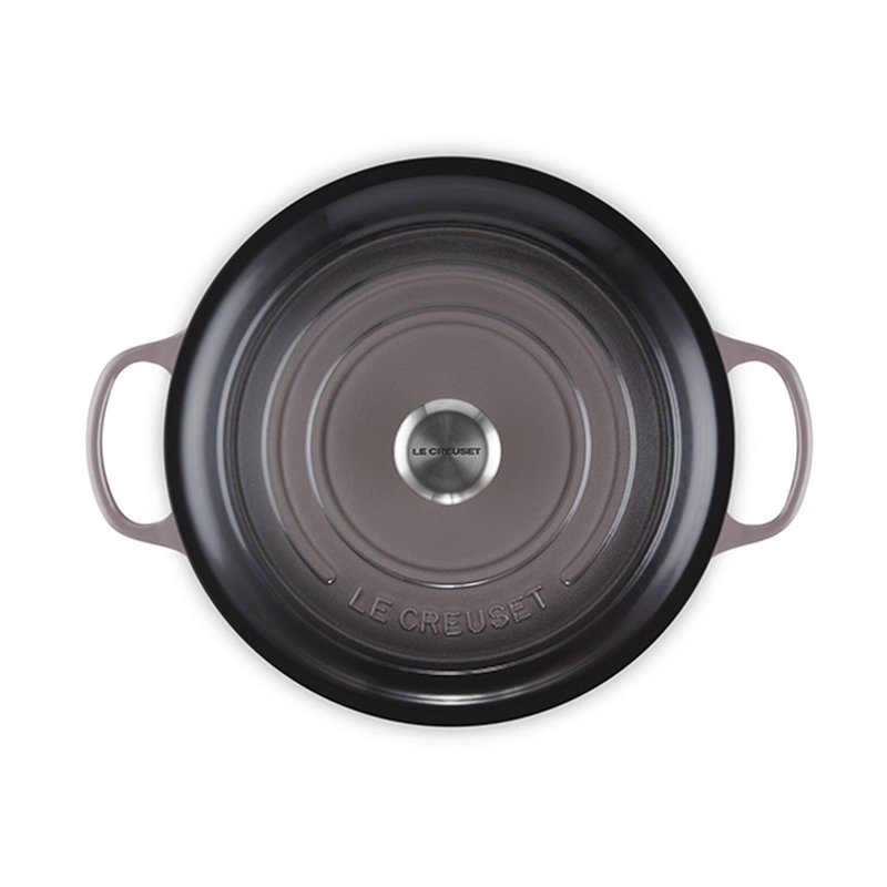 Le Creuset Signature Enameled Cast Iron Round Dutch Oven with Lid, 9 quarts, Oyster