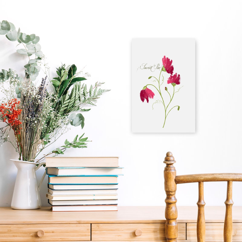 Art floral doux, fleurs de pois doux, H 18 po x l 12 po