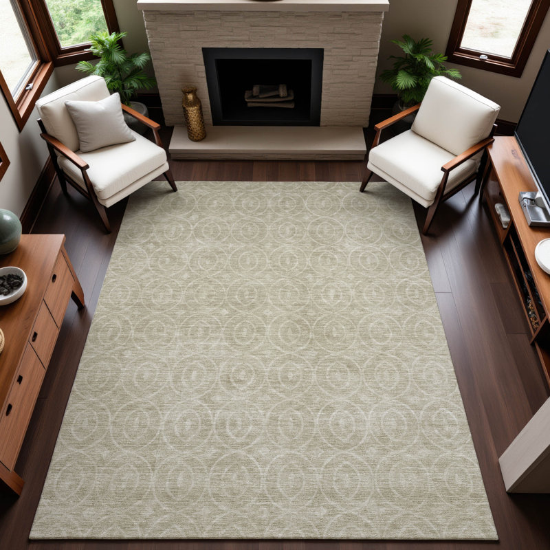 Tapis géométrique Premium lavable à la machine Barry AMF1227, Rectangle 10 pi x 14 pi