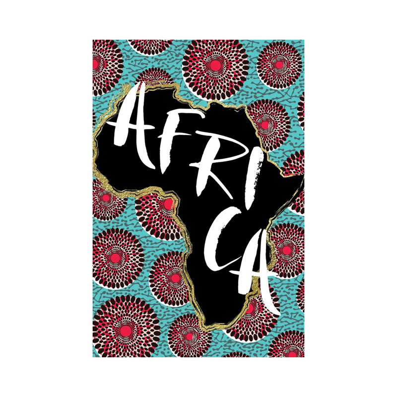 Afro Map X by Nikki Chu - Wrapped Canvas Gallery-Wrapped Canvas Giclée, 66.04 cm H x 45.72 cm W x 3.175 cm D
