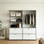 70 po H 60 po Armoire de rangement en métal avec portes et tablettes