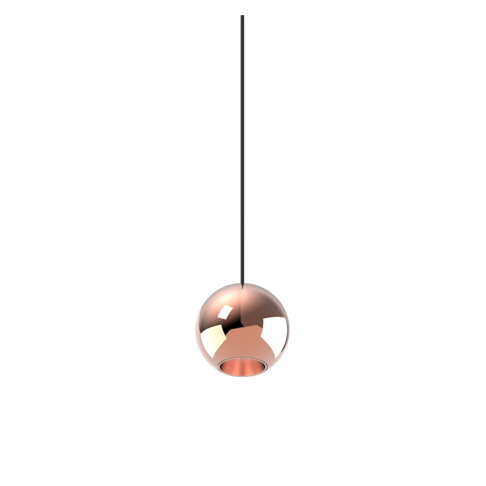 Single Light Metal Dimmable LED Pendant, Copper, Copper
