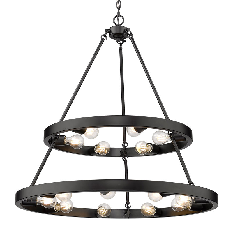 Easterwood 15 - Light Steel Dimmable Round Chandelier