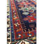 Tapis unique bleu / bleu marine / rouille de 4 pi 1 po x 11 pi 2 po années 1910