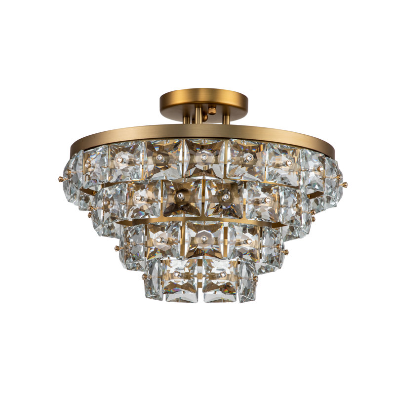 Luminaire suspendu semi-encastré en cristal Adeline