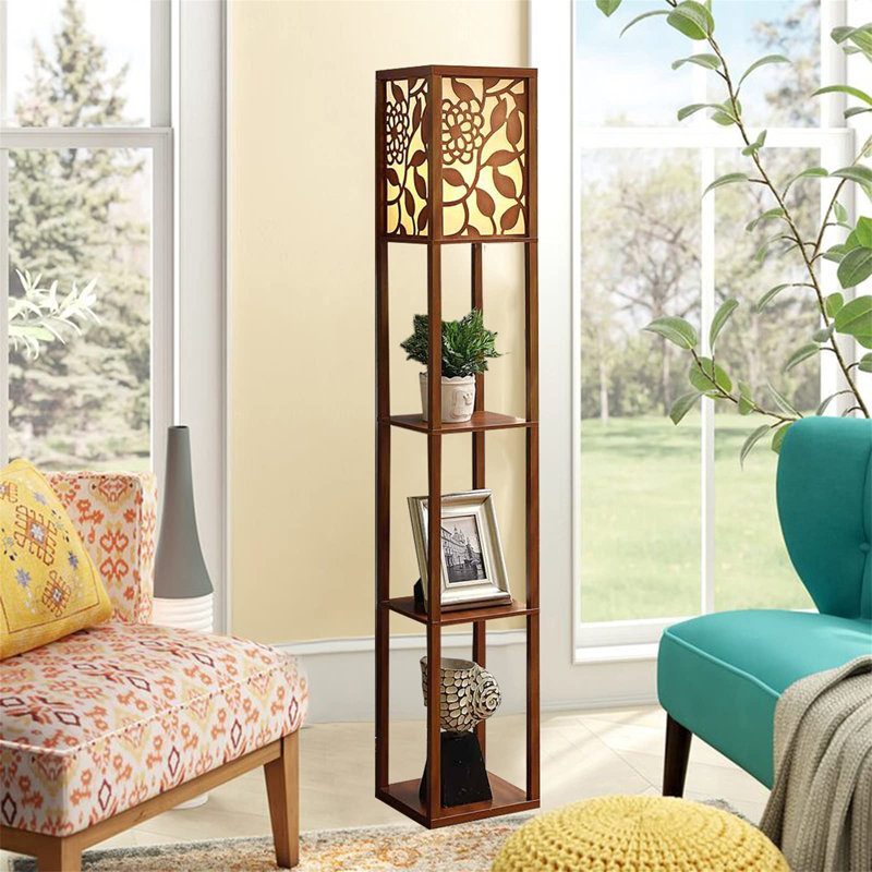 Daizhon 160cm Traditional Floor Lamp, Walnut