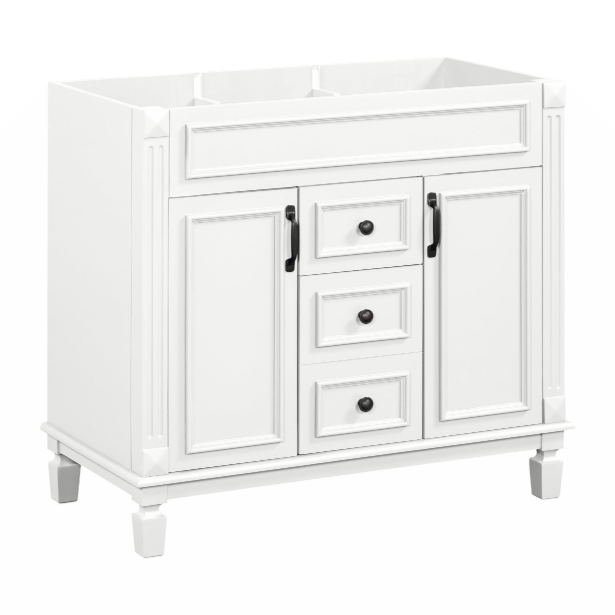 Myhomekeepers 36'' Bathroom Vanity Without Top Sink, Cabinet Only ...